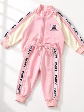 NEW Girls Pink Tracksuit Set – Cute Matching Outfit